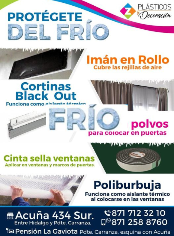 Frio en la habitación
iman
poliburbuja
cortinas de black out
persianas sde black out
cinta sellaventana
guardapolvos